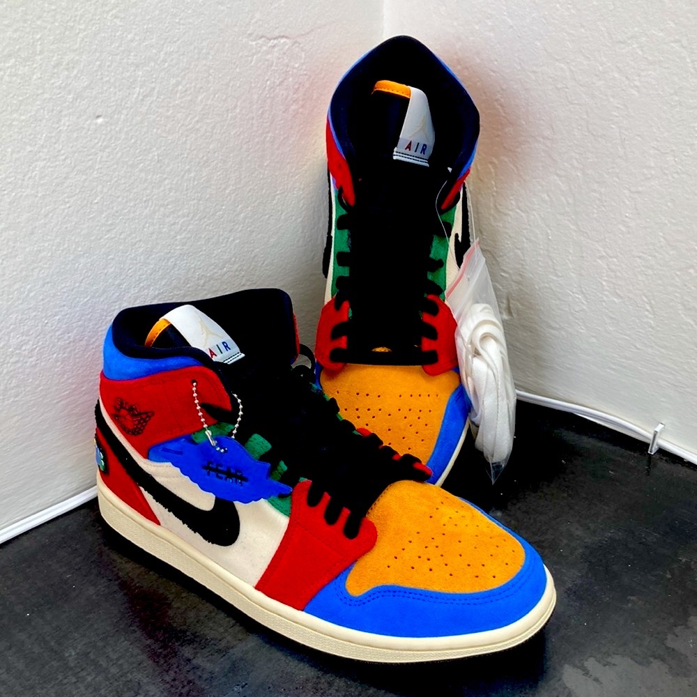 Limited edition. Blue The Great x Air Jordan 1 Fearless (2019).